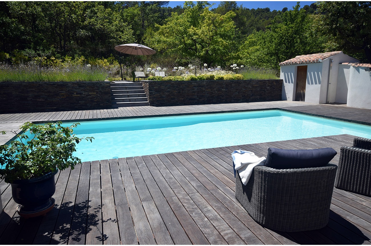 Jardin Graphique Piscine Relookée Paysagiste Montpellier