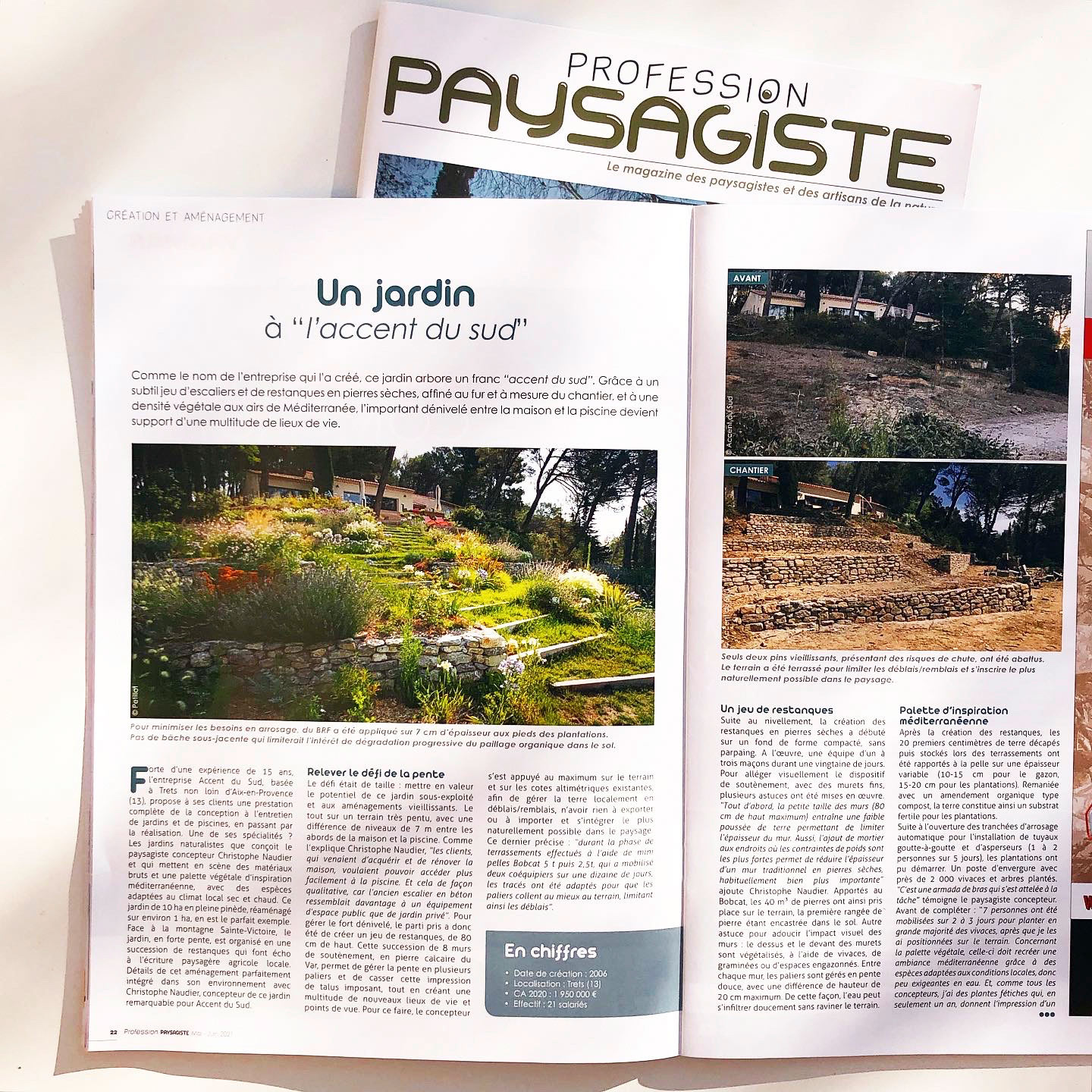 Atelier Naudier - Articles et reportages magazine - Profession Paysagiste 1 - Architecte Paysagiste Concepteur connu - Montpellier et Aix-en-Provence