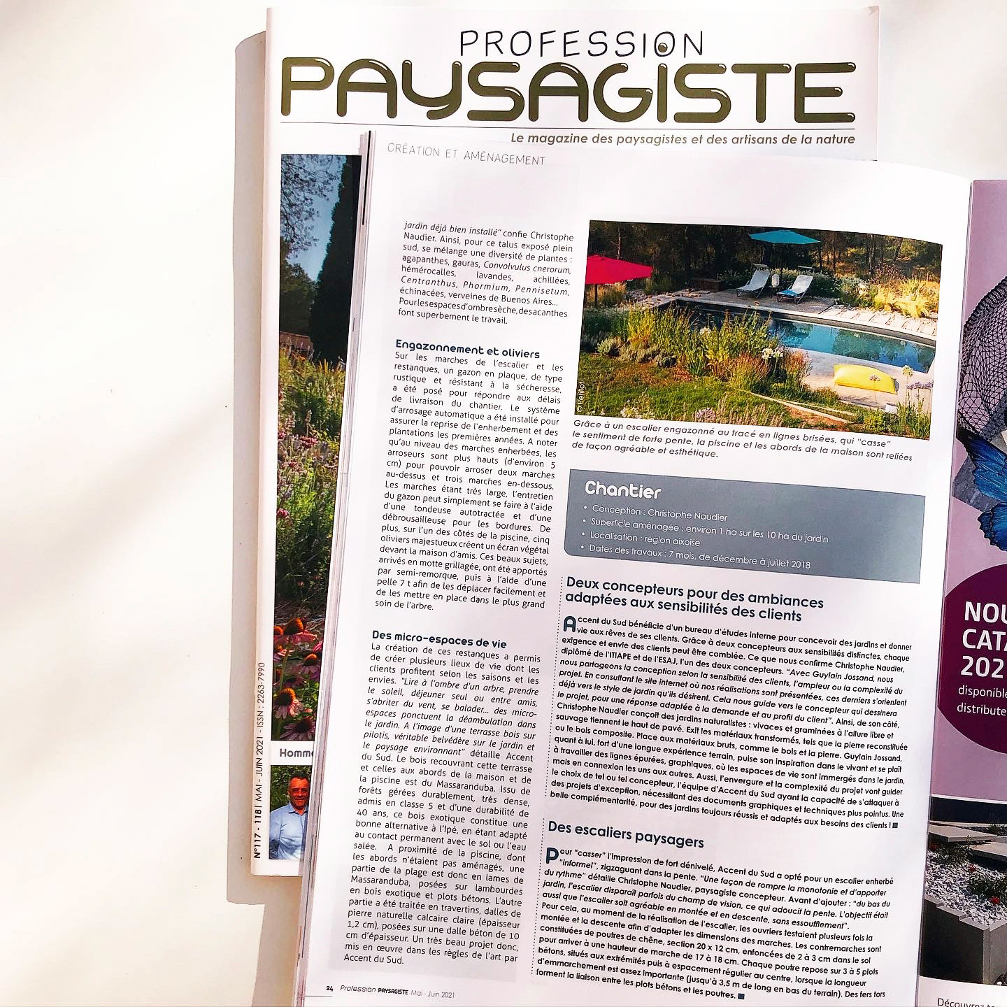 Atelier Naudier - Articles et reportages magazine - Profession Paysagiste 2 - Architecte Paysagiste Concepteur connu - Montpellier et Aix-en-Provence