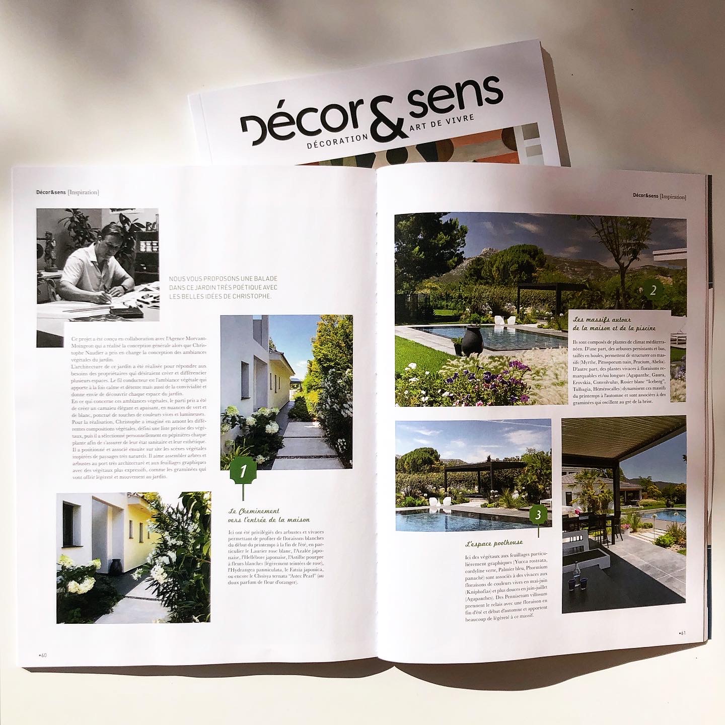 Atelier Naudier 2 - Articles et reportages magazine Décor & Sens 66 - Architecte Paysagiste Concepteur connu - Montpellier et Aix-en-Provence