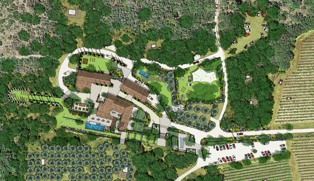 Plan 3D conception jardin paysager