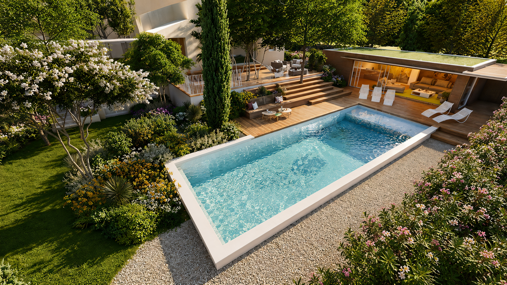 Atelier Naudier concepteur paysagiste Atelier Naudier Architecte Paysagiste Concepteur Piscine moderne et Poolhouse design