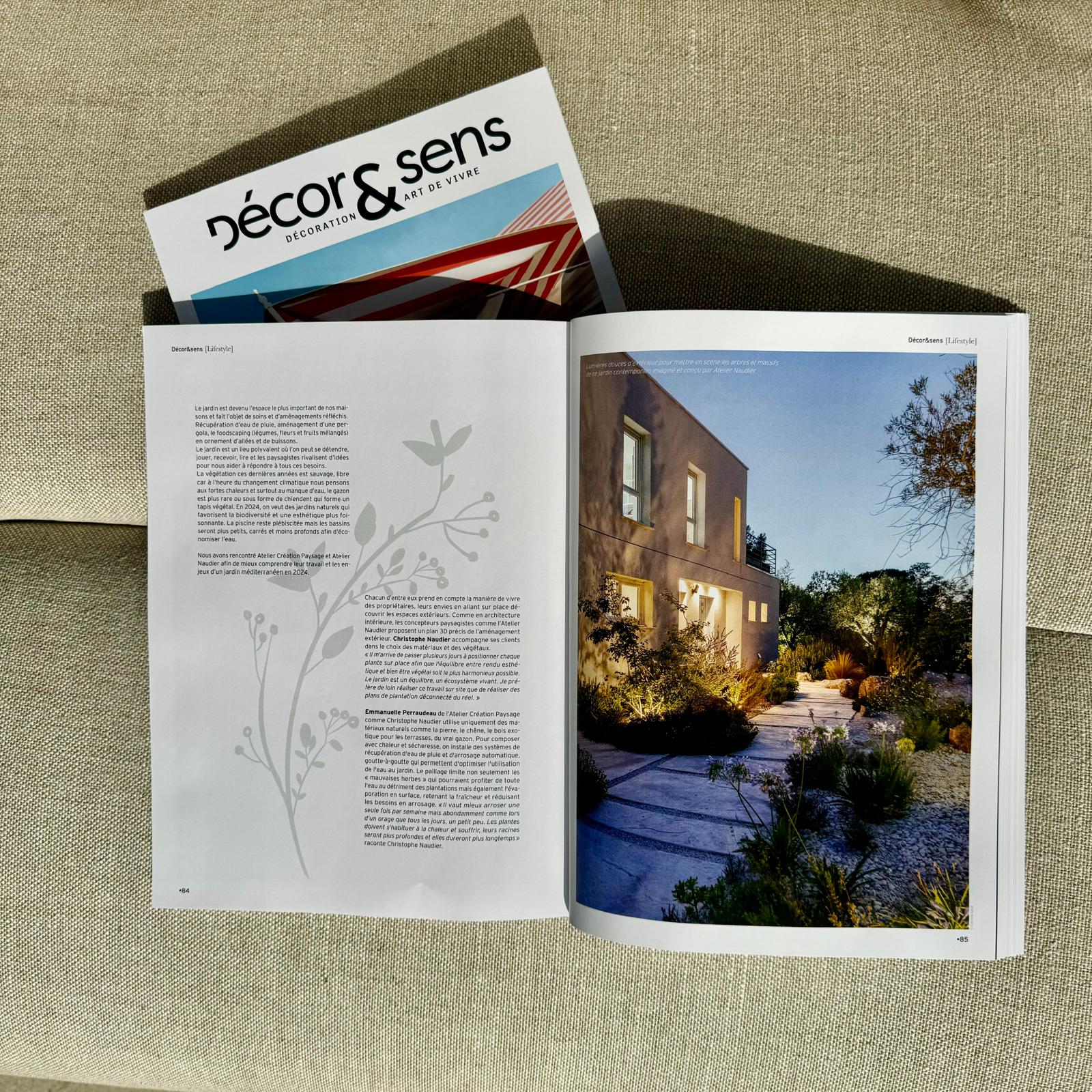 Reportage dans le magazine « Décor & Sens » : 2 Reportage Atelier Naudier dans le magazine Décor & Sens